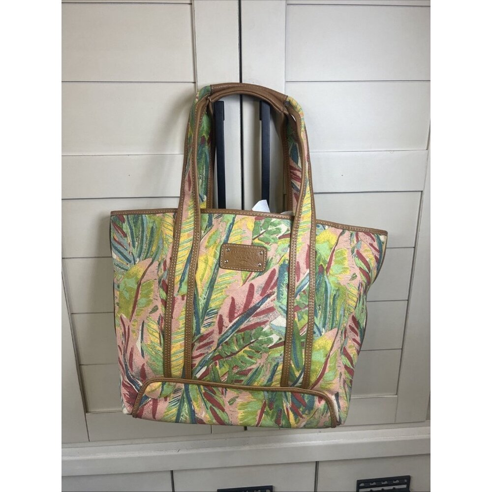 Carribean Joe Tropical Vacation Beach Tote Bag Purse- Lightweight Canvas